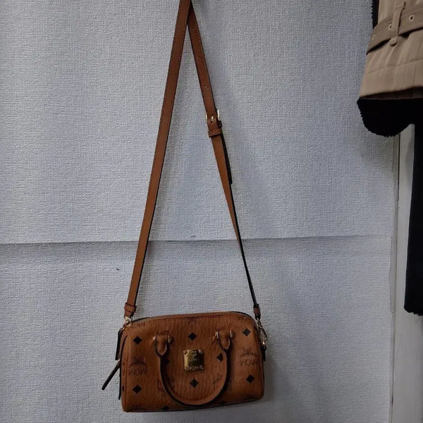 [BUNJANG] MCM Visetos Boston Bag Small Brown / MCM 비세토스 보스턴백 스몰 브라운
