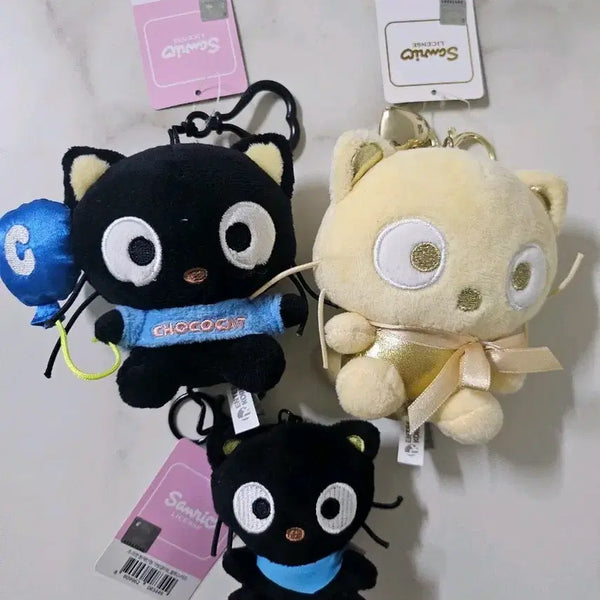 [BUNJANG] Sanrio Chococat Gold Black Keyring Set / (새상품/개단가) 산리오 초코캣  골드 블랙 키링