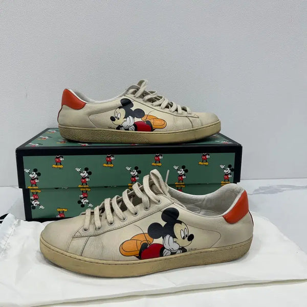 [BUNJANG] Gucci Mickey Mouse Sneakers White Size 9 / [9]구찌 미키마우스 스니커즈
