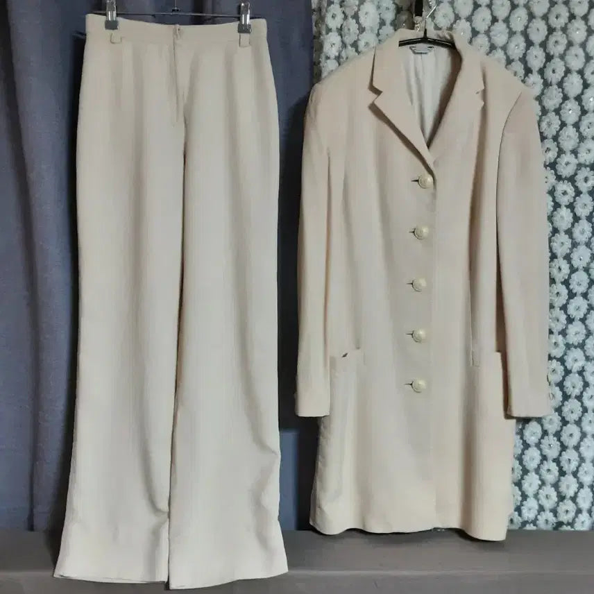 [BUNJANG] Versace Beige Semi-Formal Suit Set (Jacket + Pants) / 베르샤체 베이지색 세미 정장 세트 (자켓+바지)