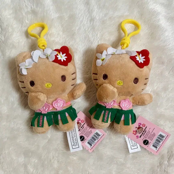 [BUNJANG] Sanrio Hello Kitty Hawaii Tanning Hula Kiiing Keychain / 헬로키티 하와이 인형 키링 /하와이 태닝키티/훌라 태닝키티