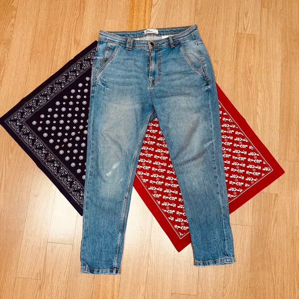 [BUNJANG] Zara Painted Vintage Jeans / (착용샷) 호주 멜버른 출신 자라 페인티드 빈티지진 30-32