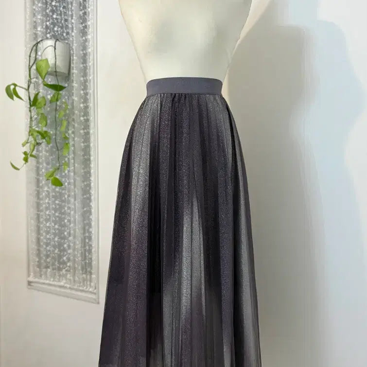 [BUNJANG] Merdiom Pleated Long Skirt / 수입 merdiom 샤 플리츠 롱스커트