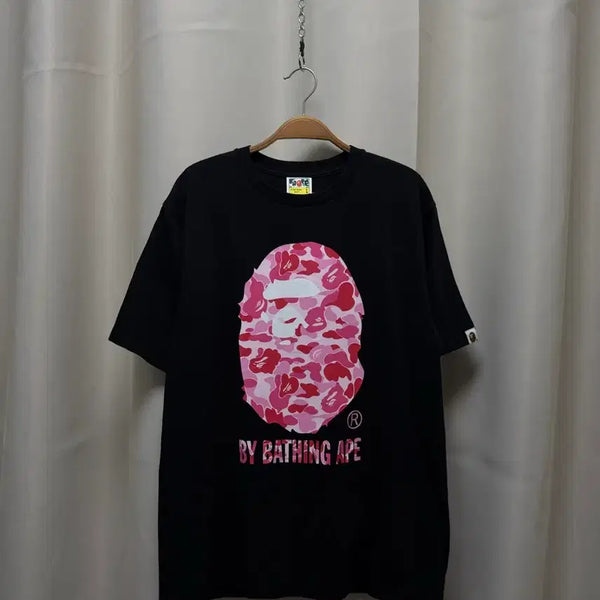 [BUNJANG] Bape Pink Ape T-Shirt / Bape 베이프 핑크 사루 반팔