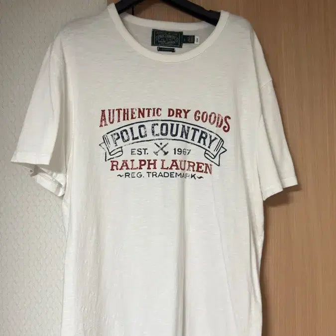 [BUNJANG] Polo Country Ralph Lauren Custom Fit T-Shirt - White / 폴로 컨트리 티셔츠 L- 화이트