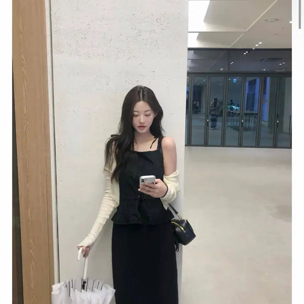 [BUNJANG] Jennie Oh Frilly Bustier Blouse Set / 새상품 ) 제니오 프릴리 뷔스티에 블라우스 세트
