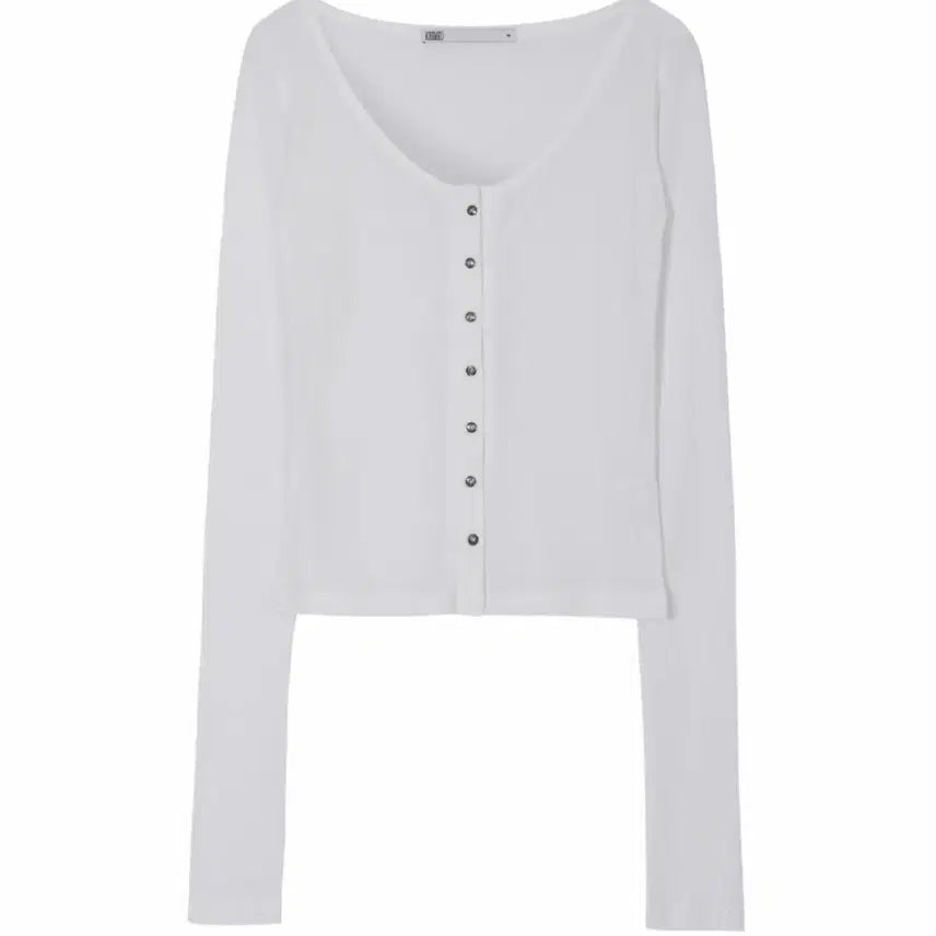 [BUNJANG] Bohemse Basic Scooped Button Cardigan, Ivory / 보헴서 가디건  BASIC SCOOPED BUTTON CARDIGAN, IVORY
