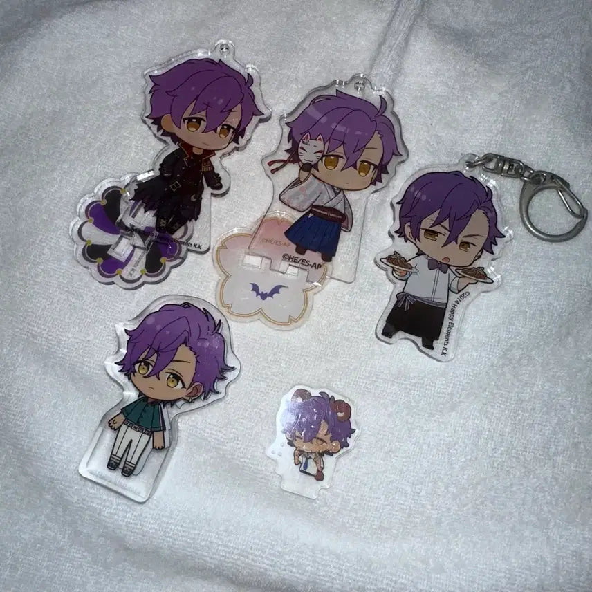 [BUNJANG] Ensemble Stars Adonis Cherry Blossom Acrylic Keyring Bundle / 앙스타 아도니스 아크릴 키링 일괄 벚꽃 아크릴