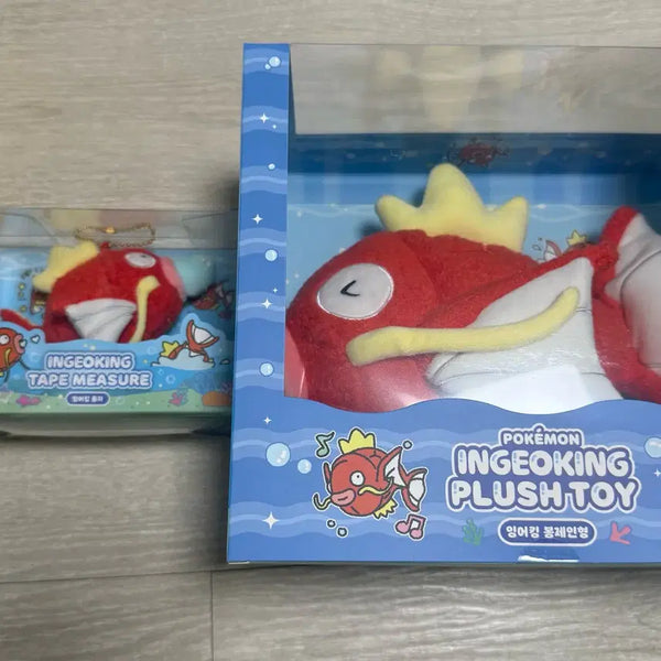 [BUNJANG] Pokemon Mujungdowon Magikarp Plush Doll & Tape Measure Set / 포켓몬 무릉도원 잉어킹 봉제인형, 잉어킹 줄자 (2종)