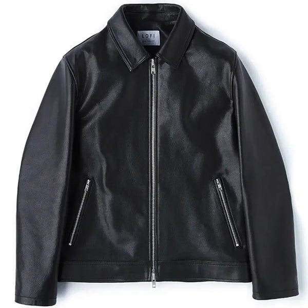 [BUNJANG] LOFI Single Rider Cowhide Leather Jacket Black / 로파이 싱글 라이더스 자켓 카우하이드 가죽 자켓 블랙