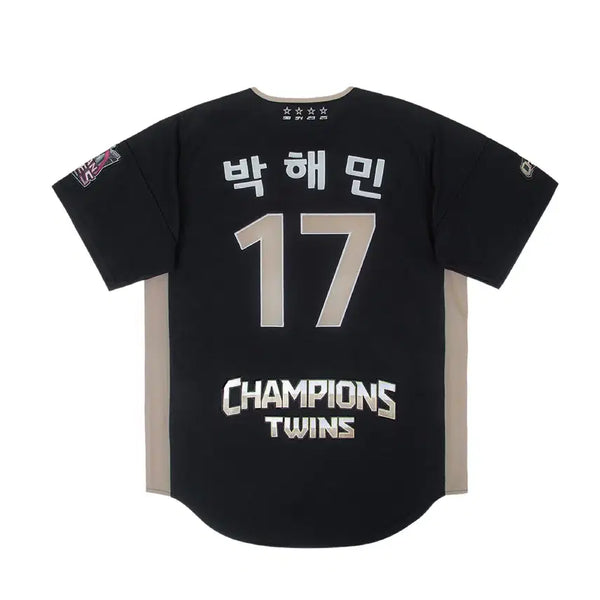 [BUNJANG] LG Twins 2025 Integrated Championship Uniform Black 95 Park Hae-min Embroidered / 미개봉)엘지 LG 트윈스 2025 통합우승 유니폼 블랙 95 박해민 자수마킹