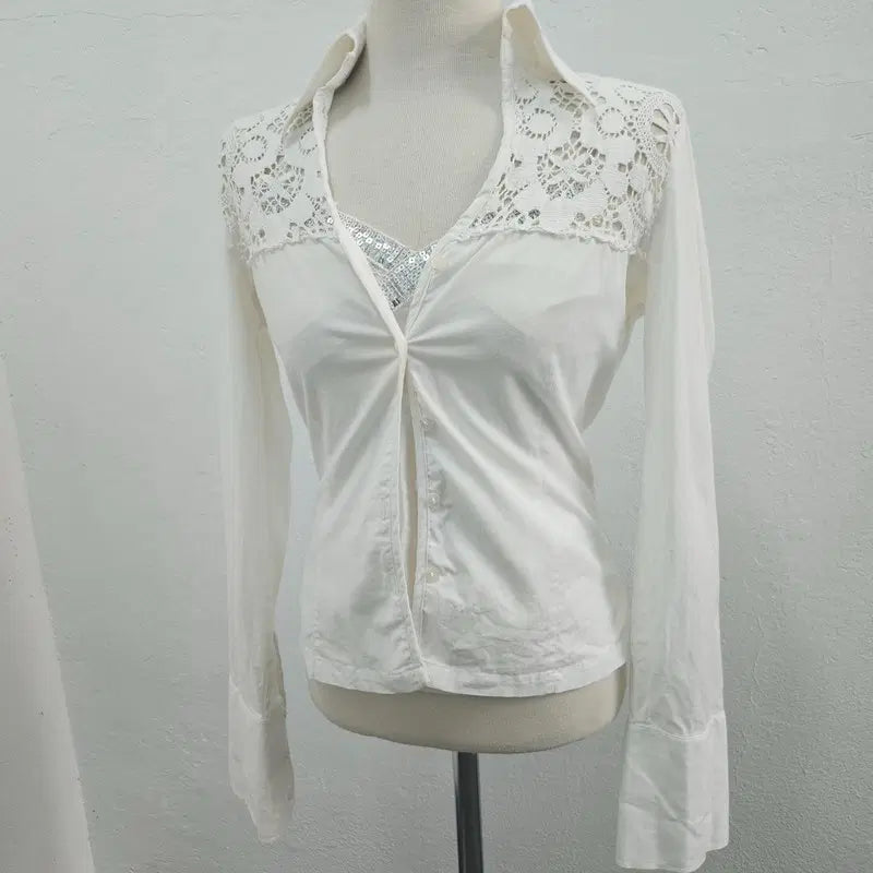 [BUNJANG] NARACAMICIE Women's Cotton Blend Blouse J6528 / NARACAMICIE 블라우스 여 55/66 J6528
