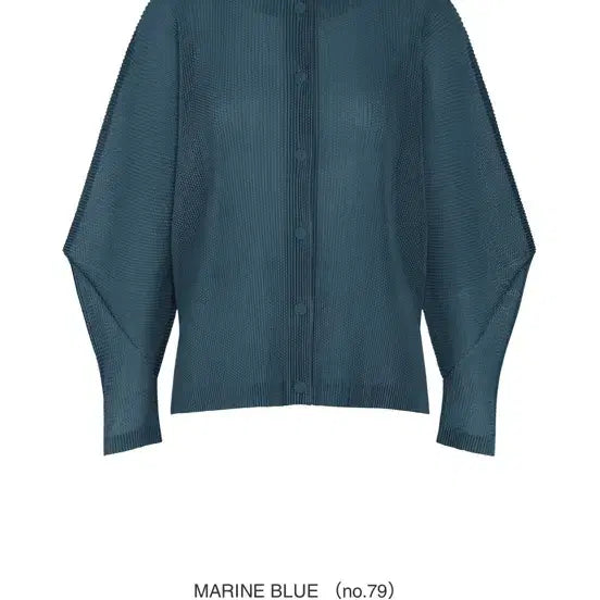[BUNJANG] Pleats Please Tatami Cardigan Marine Blue / 새상품)플리츠플리즈 8월 타타미가디건
