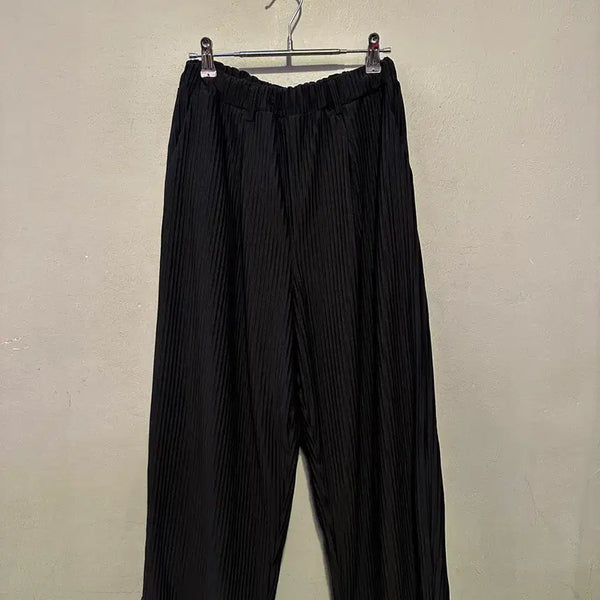 [BUNJANG] Dimitri Black Corduroy Pleats Pants / 디미트리블랙 코듀로이 플리츠 팬츠