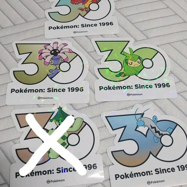 [BUNJANG] Pokemon 30th Anniversary Logo Sticker Bundle / 포켓몬 스토어 30주년 로고스티커 일괄