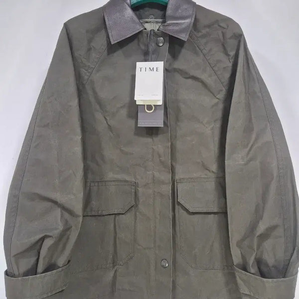 [BUNJANG] TIME Detachable Collar Raglan Sleeve Jumper / 한섬 타임 여성 디테쳐블 칼라 래글런 슬리브 점퍼 정가 985,000원