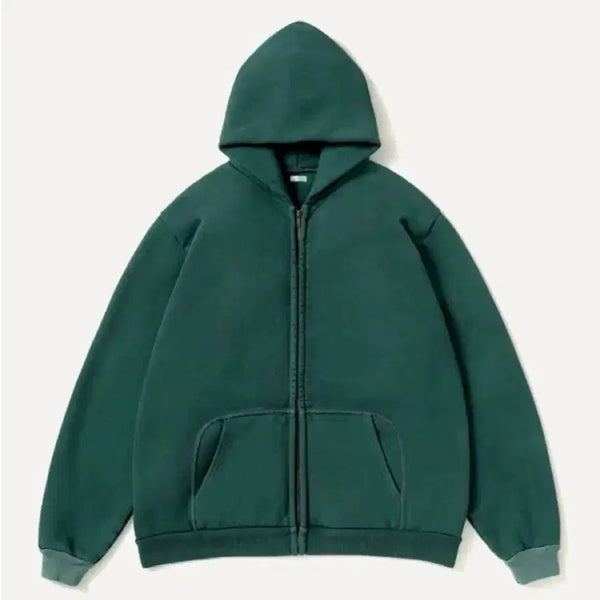 [BUNJANG] Apfce 26AW Vintage Hooded Zip-Up Green / [4] 26aw 아프레쎄 빈티지 후드집업 그린