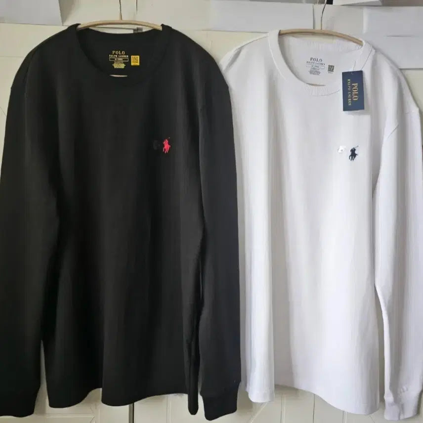 [BUNJANG] Polo Ralph Lauren Long Sleeve Shirt Black/White M/L/XL / 폴로 랄프로렌 롱슬리브 블랙/화이트 M/L/XL