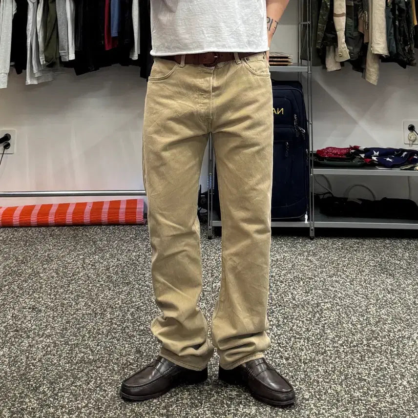 [BUNJANG] Levi's 501 Timberwolf Beige Straight Jeans / [34] 리바이스 501 팀버울프 베이지 스트레이트 진