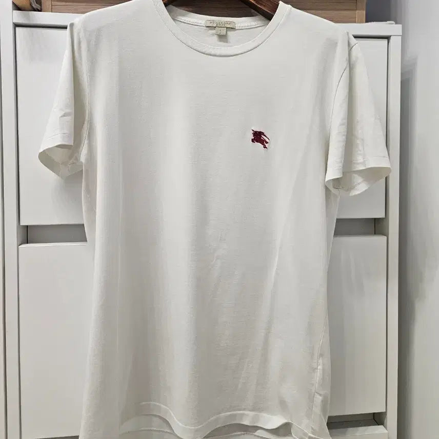 [BUNJANG] Burberry Logo Short Sleeve T-Shirt White / 버버리 로고 반팔 티셔츠 화이트