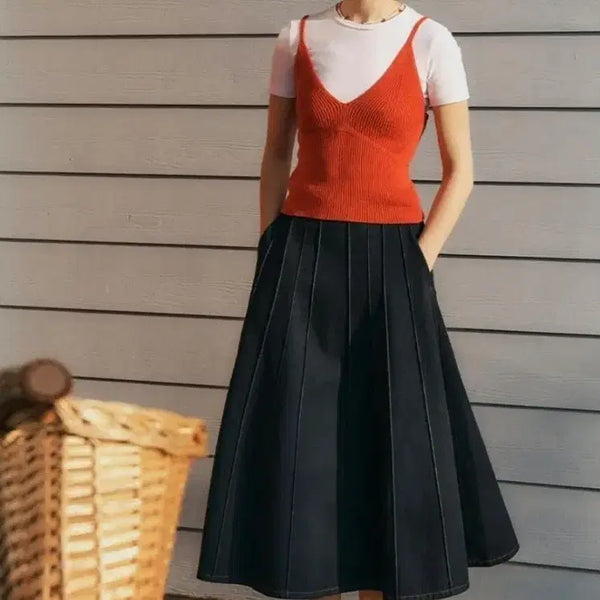 [BUNJANG] Bluefit Flare Denim Skirt Size 55 / 블루핏 플레어 데님스커트55