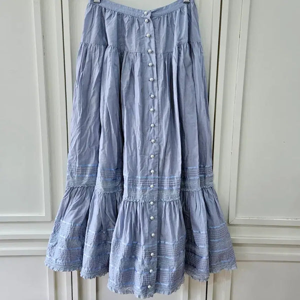 [BUNJANG] INGEBORG Vintage Lace Tiered Long Skirt / INGEBORG 빈티지 레이스 티어드 롱스커트