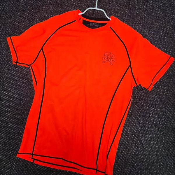 [BUNJANG] Volante Compression Fluorescent Orange T-Shirt Size 3 (105-110) / 볼란테 컴프레션 형광주황 3사이즈(105-110) 실착1회
