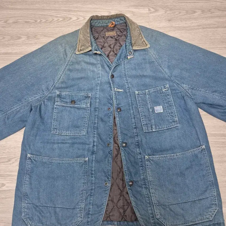 [BUNJANG] Kapital 8oz Denim Lined Coverall Indigo Size 2 / [2] 캐피탈 8온즈 데님 라이닝 커버올 인디고+쇼핑백