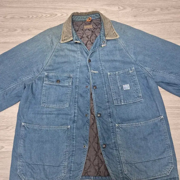 [BUNJANG] Kapital 8oz Denim Lined Coverall Indigo Size 2 / [2] 캐피탈 8온즈 데님 라이닝 커버올 인디고+쇼핑백