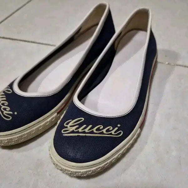 [BUNJANG] Gucci Canvas Flat Shoes / 구찌 캔버스 플랫슈즈 정품