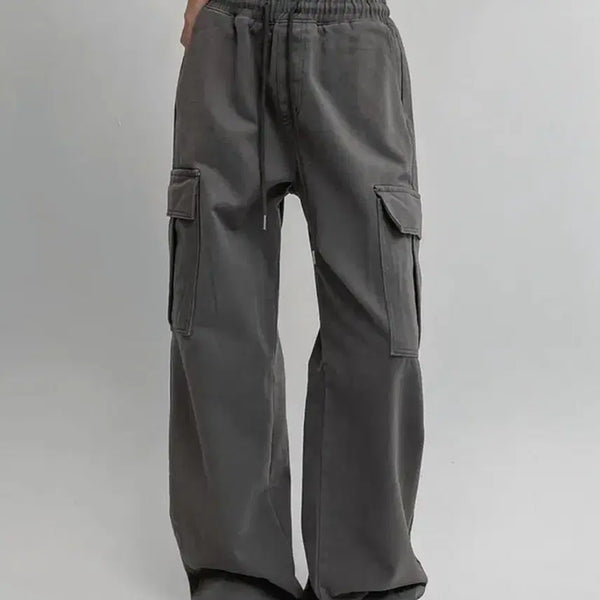 [BUNJANG] Black Up Cliff Cotton Cargo Pants Grey / 블랙업 클리프 코튼 카고팬츠 그레이