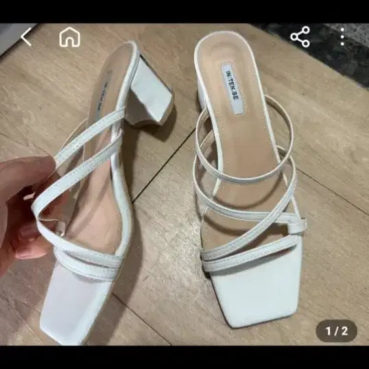 [BUNJANG] Elcanto Mules Slippers White Strap / 엘칸토  뮬 슬리퍼 미소페세라