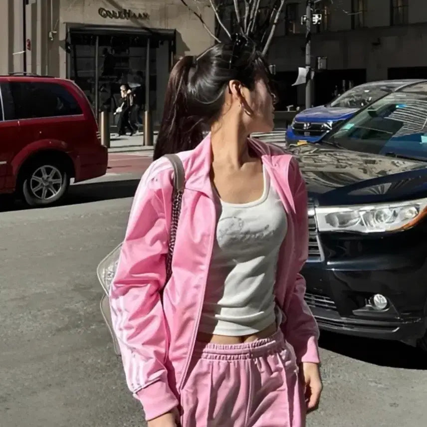 [BUNJANG] Adidas Strawberry Milk Pink Track Top Jersey / 아디다스 딸기우유 핑크 트랙탑 져지