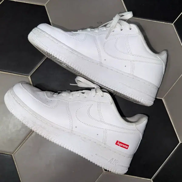 [BUNJANG] Nike Air Force 1 Supreme Collaboration White / 나이키 에어포스 1 슈프림 콜라보 화이트