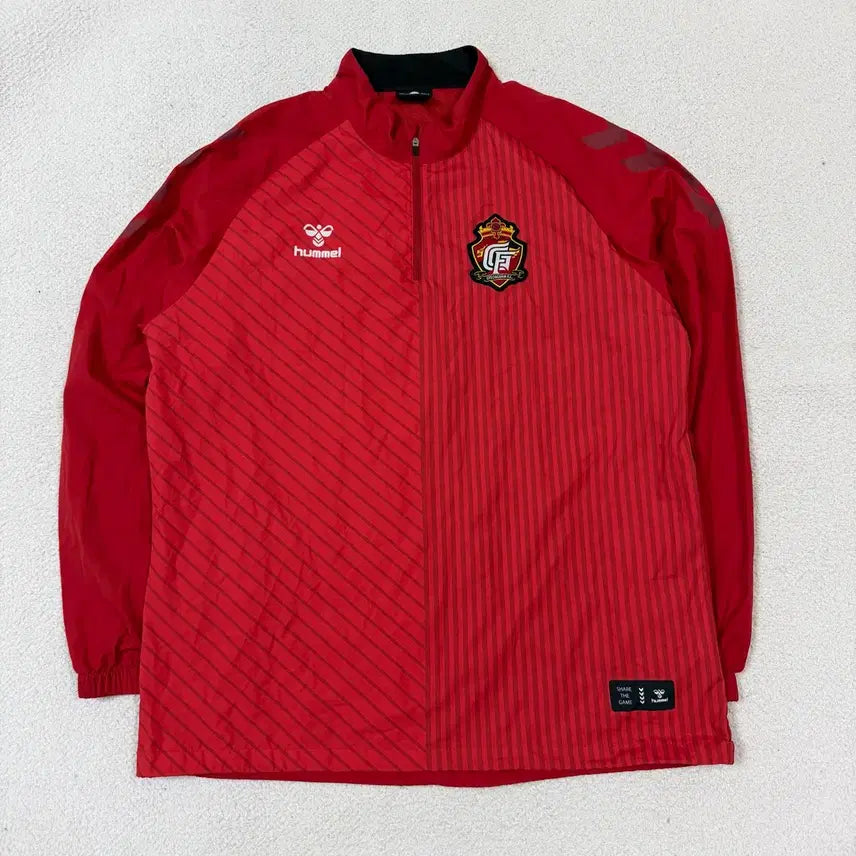 [BUNJANG] Hummel Gyeongnam FC Half-Zip Long-Sleeve T-Shirt / 험멜 경남FC 반집업 긴팔티