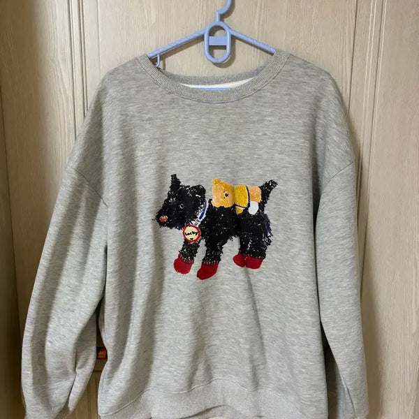 [BUNJANG] Vintage Sweatshirt with Dog Print / 빈티지 맨투맨