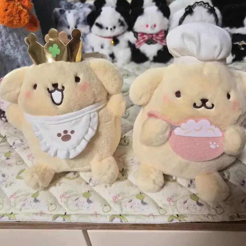 [BUNJANG] Sanrio Pompompurin 30th Anniversary Pop-up Plush Doll Keychain Bundle Set / 일괄)폼폼푸린 30주년 팝업 무뉴구루미 인형 키링