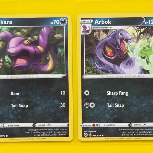 [BUNJANG] Pokemon Card Arbok & Arbok Evolution Set - Champions Path (North American Edition) / 포켓몬카드 아보 아보크 진화세트 챔피언스 패스 북미판