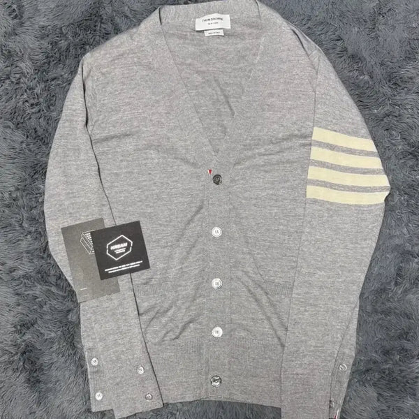 [BUNJANG] Thom Browne Merino Wool Grey Cardigan (Size 3) / [22-23년식/3]톰브라운 메리노울 그레이 가디건