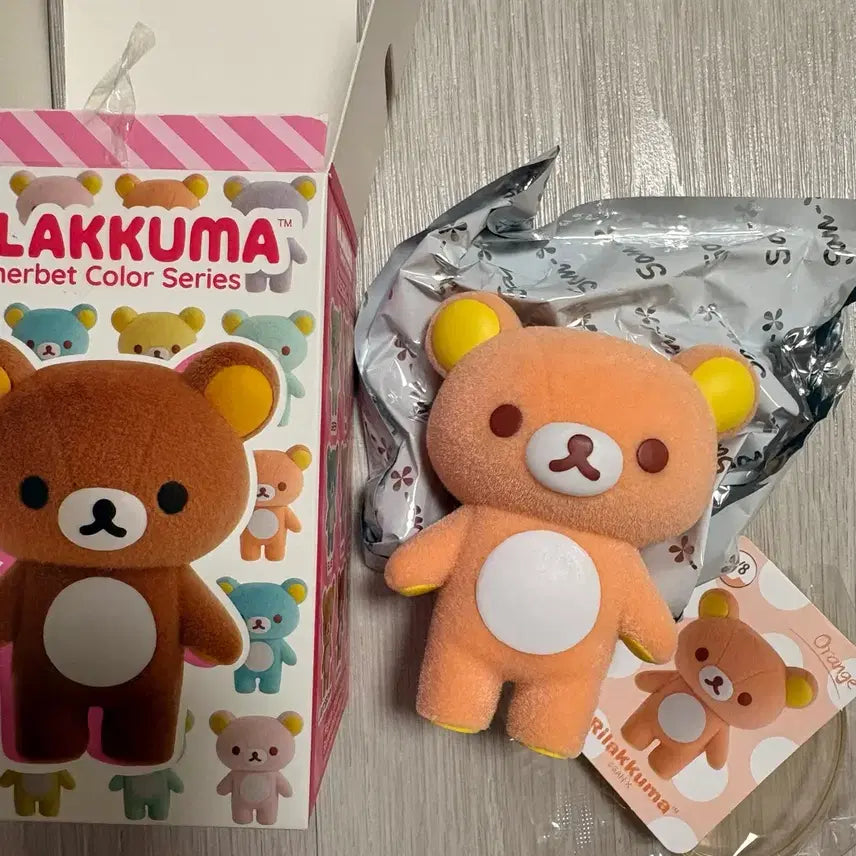 [BUNJANG] Rilakkuma Sherbet Fluffy Figure (Orange) / 리락쿠마 샤베트 플로키 피규어(오렌지)