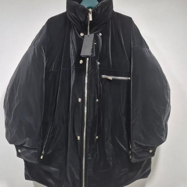 [BUNJANG] System High-Neck Velvet Goose Down Jacket / 한섬 시스템 여성 하이넥 벨벳 구스다운 정가 1,180,000원