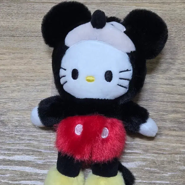 [BUNJANG] Hello Kitty x Mickey Mouse Collaboration Costume Plush Doll / 키티 미키마우스 코스튬 인형