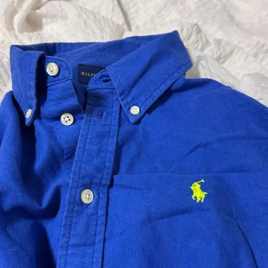 [BUNJANG] Polo Ralph Lauren Garment Dyed Blue Oxford Shirt / 폴로 랄프로렌 가먼트다이 블루 옥스포드 셔츠
