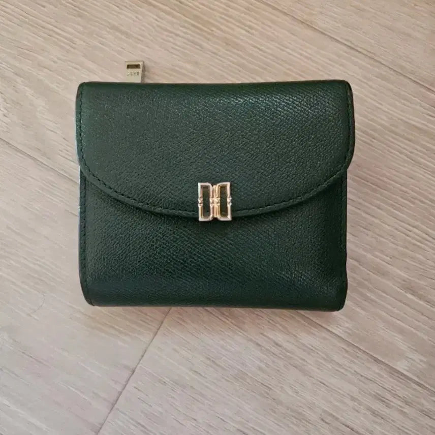 [BUNJANG] Daks Women's Leather Bifold Wallet Green / 닥스 여성 가죽 반지갑 그린