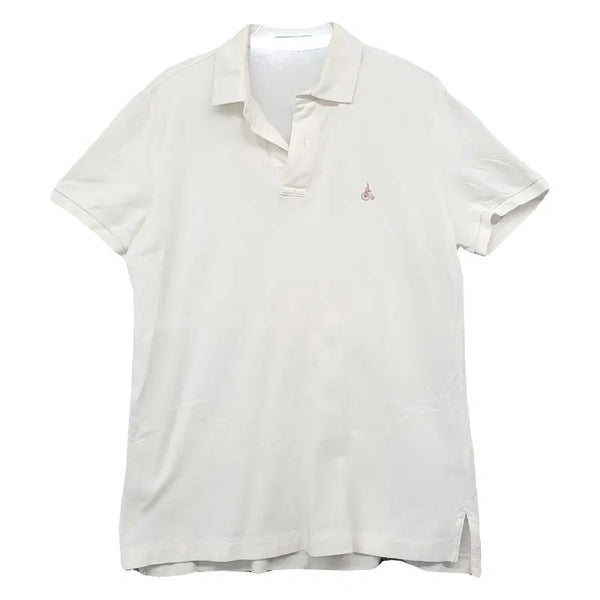 [BUNJANG] Beanpole Logo Casual White Polo Shirt / 빈폴 로고 캐주얼 화이트 카라티 100