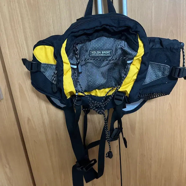 [BUNJANG] Kolon Sport Hip Bag Black Yellow / 코오롱스포츠 힙색 블랙 옐로우 판매합니다