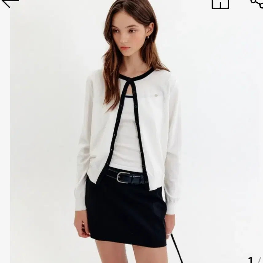 [BUNJANG] Lookast Saint Basic Line Cardigan Set Ivory S / 룩캐스트 세인트 베이직 라인 가디건 세트 아이보리 s