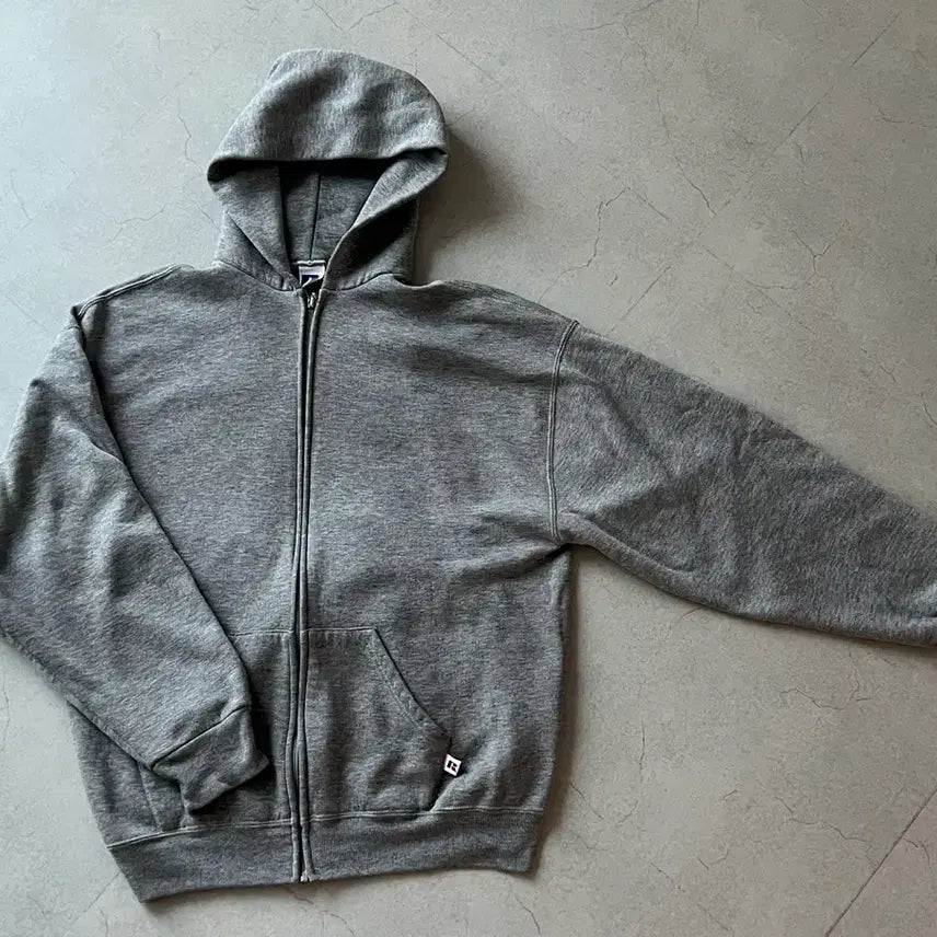 [BUNJANG] Russell Athletic Vintage Zip-Up Hoodie Grey XL / 빈티지 러셀후드집업 그레이 XL