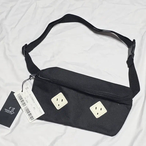 [BUNJANG] HUM Black Pigco Patch Waist Bag / (새상품) HUM 블랙 피그코 패치 웨이스트백 (품번: H112UH01A)