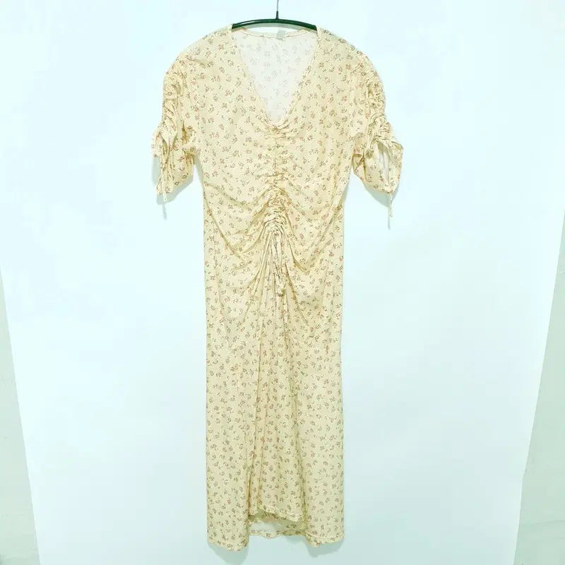 [BUNJANG] Floral Shirring Dress / 플로럴 셔링 원피스 L_S2149
